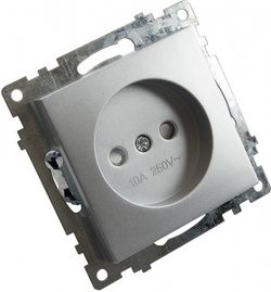 Розетка без заземления и со шторкой, без рамки Stekker Катрин 39581