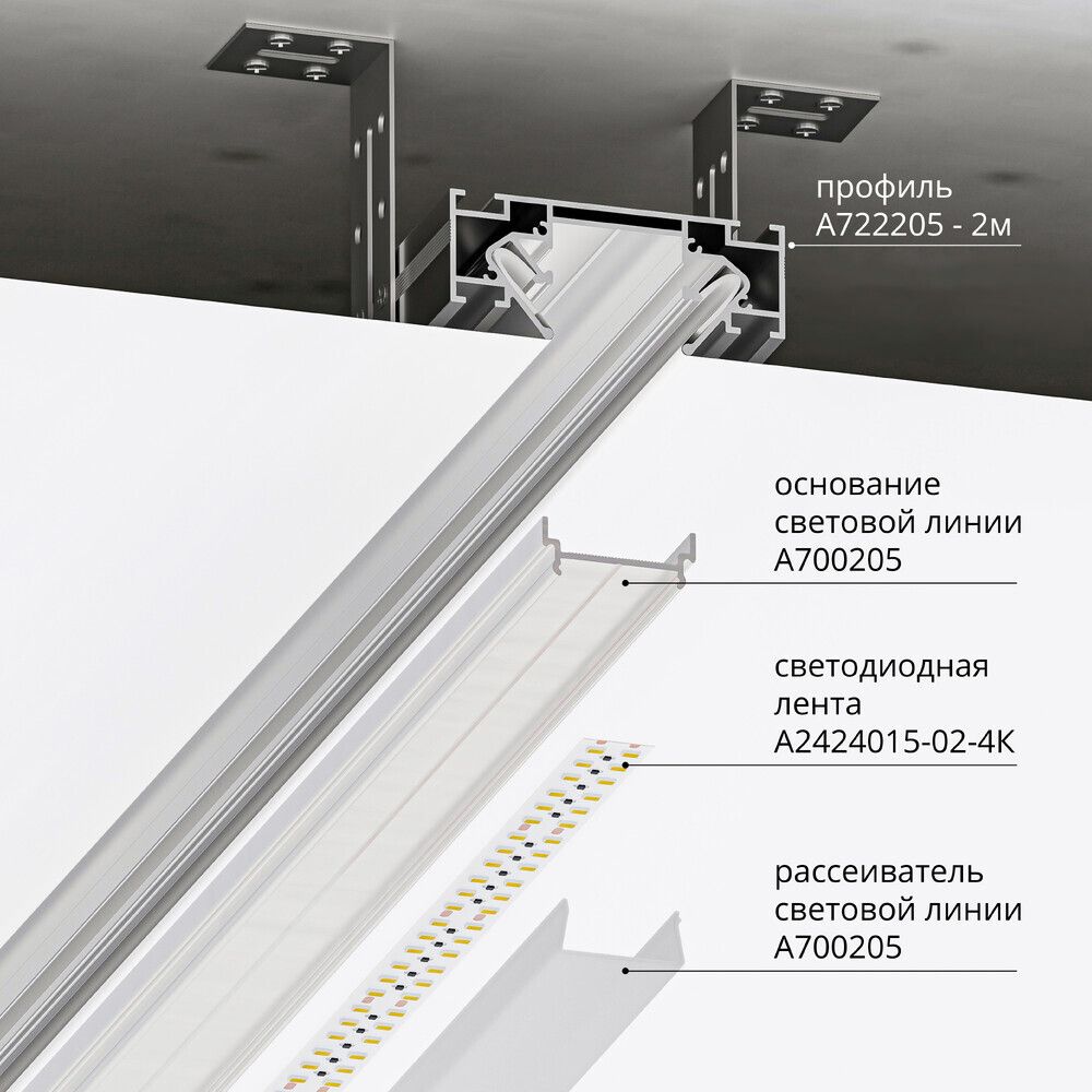 Профиль для монтажа накладного шинопровода Arte Lamp