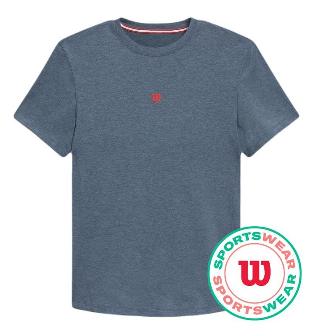 Мужская теннисная футболка Wilson Everyday Performance - небесный