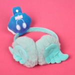 Наушники меховые складные «Salon Teplo», ангел, цвет небесная вуаль, ( подвес Ultramarine)