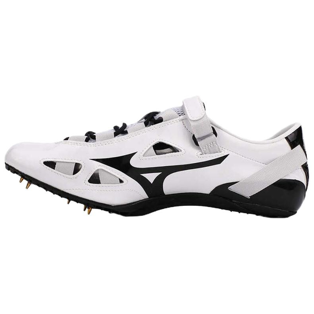 Mizuno Geo Slip Resistant And Abrasion Resistant Functionality White Sprint Track And Field Shoes Unisex Low top