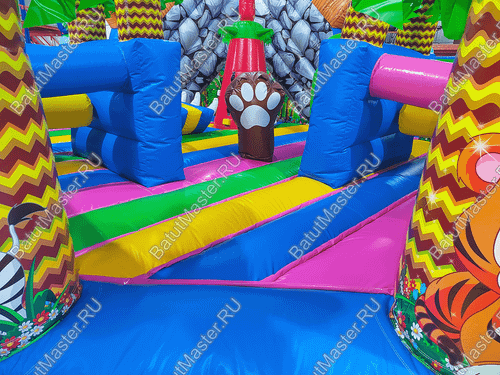 Надувной батут "В гостях у зебры"