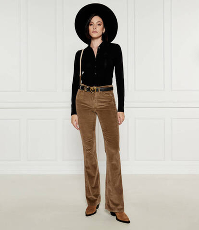 Вельветовые штаны Pinko - коричневый(100561 A20R)