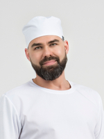 Головной убор - таблетка повара кондитера Белый