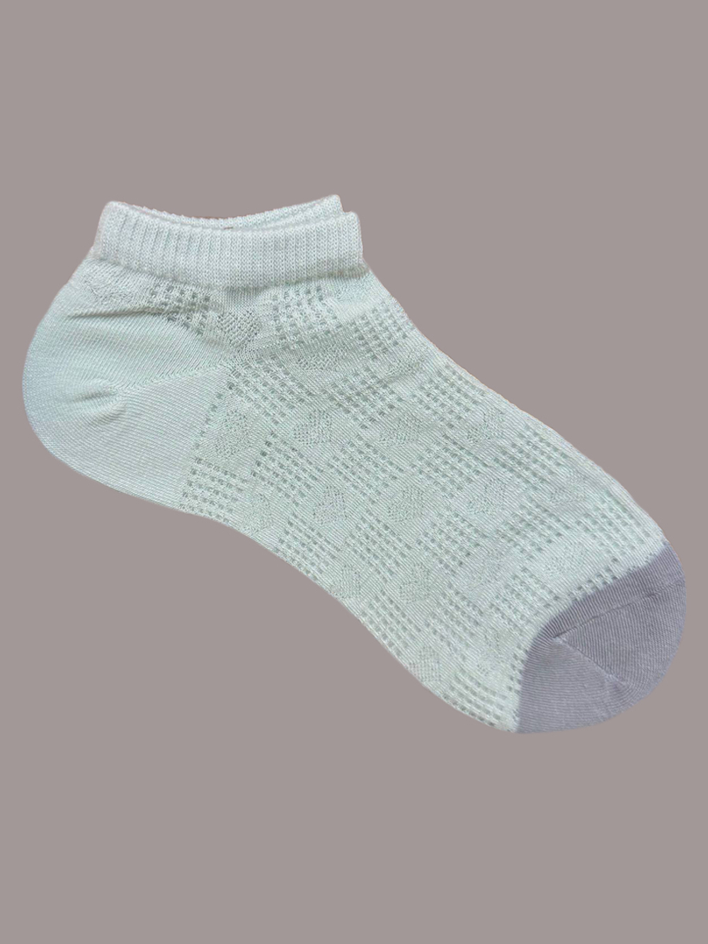 Короткие носки р.35-40 "Перфорация Сердечки" Голубые