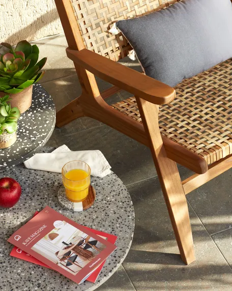 Кресло Grignoon, массив акации, ротанг