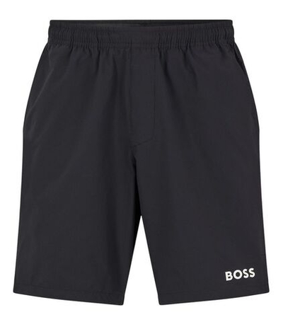 Мужские теннисные шорты BOSS x Matteo Berrettini Performance-Stretch Regular-Fit Shorts with Logo Detail - black