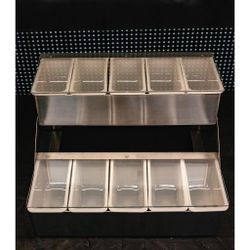 Контейнер емкость для фруктов и специй 10 отд. 2 яруса 36*30,5*22,5 см нерж. P.L.