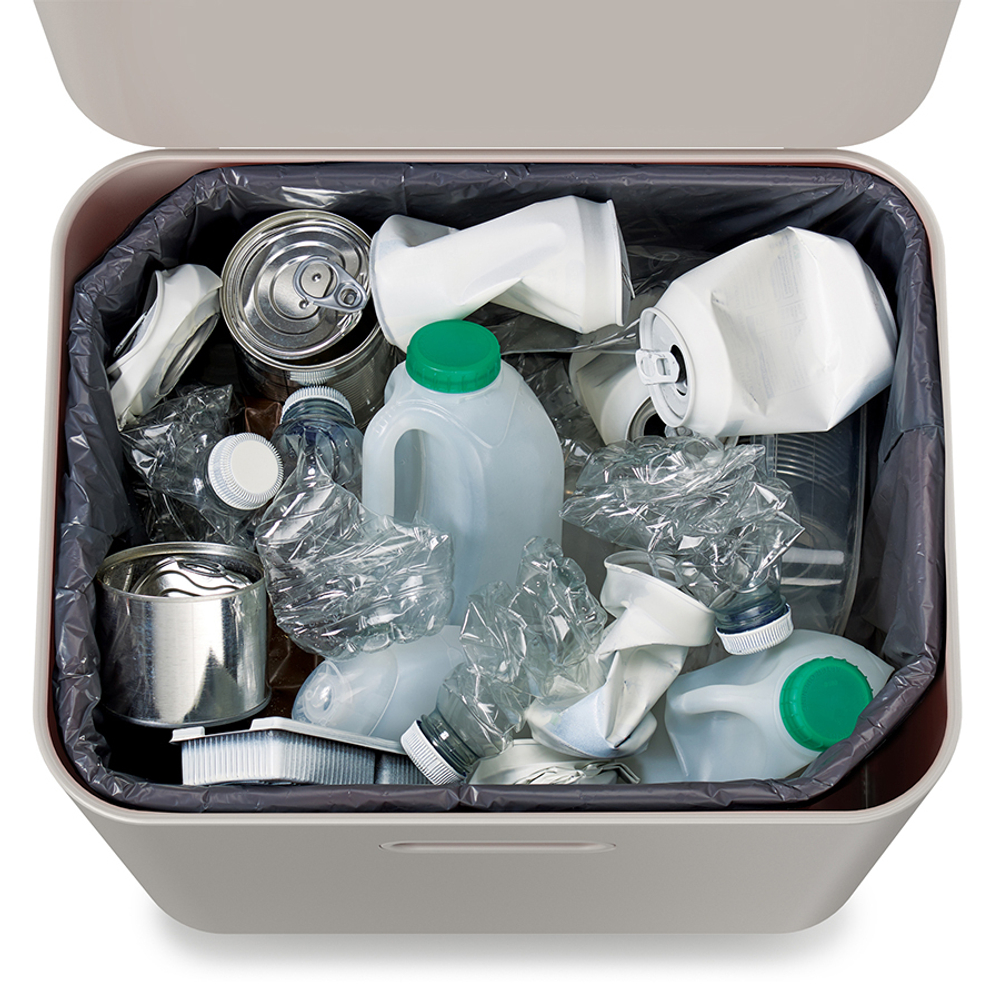 Контейнер для мусора с двумя баками totem max, 60 л, белый