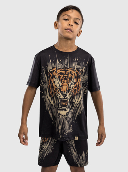Футболка детская Venum Tiger Black/Neo Orange