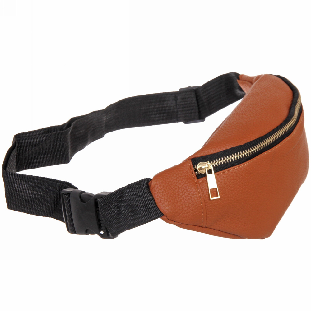 Сумка на пояс из искусственной кожи «Elements - Hit», цвет коричневый, 29*13см