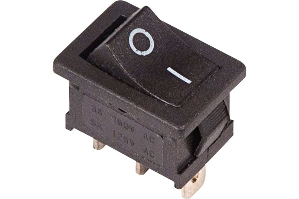 Клавишный переключатель REXANT 250v 6а (3с) on-on черный mini (rwb-202, sc-768) 36-2130