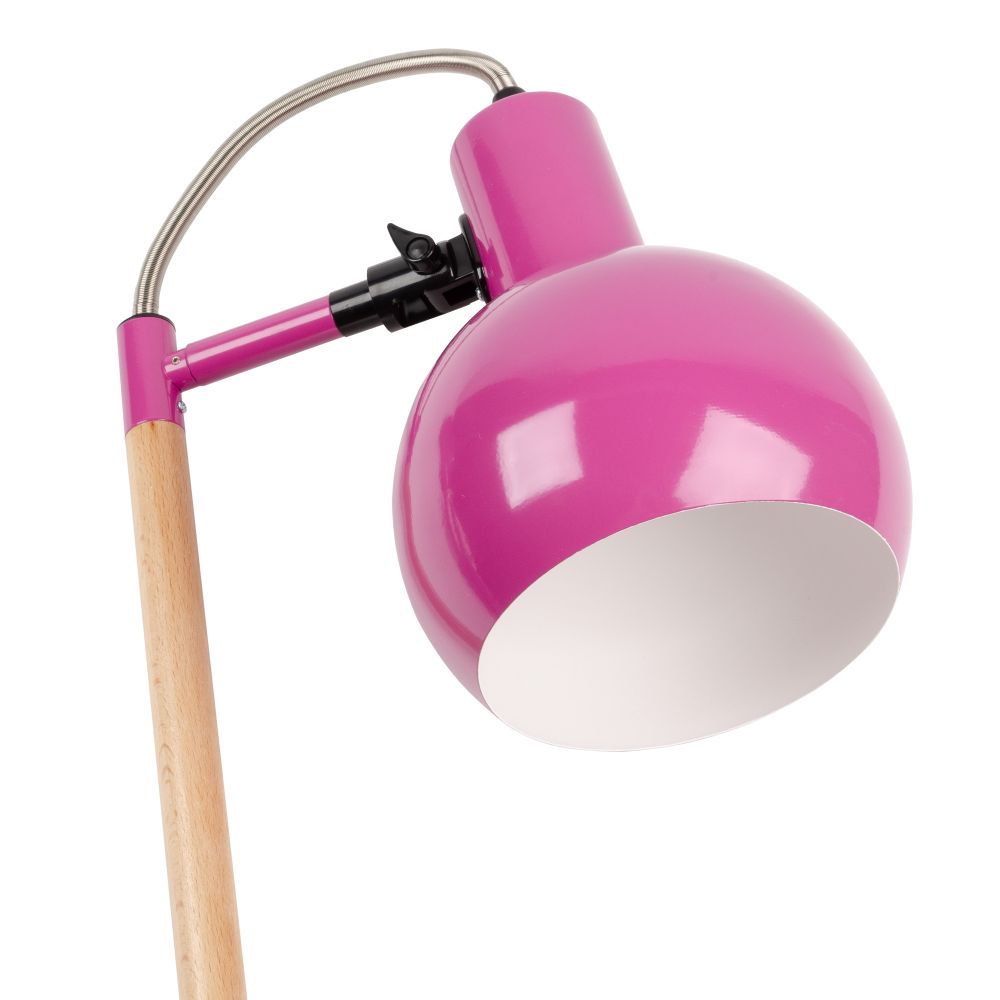 UML-T702 E14 PINK Торшер напольный под лампу Е14. 60W. с регулировкой наклона. Механический выключатель. Розовый. ТМ Uniel