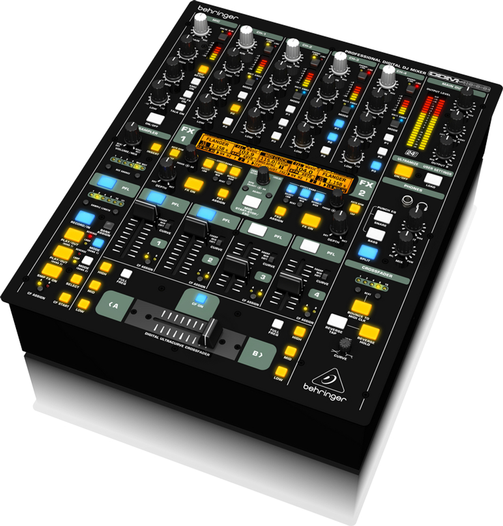 BEHRINGER DDM4000 - цифровой DJ- микшерный пульт, 5 кан., 4 стерео+1 микрофонный вход