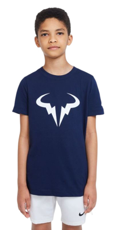 Футболка для мальчика теннисная Nike Court Dri-Fit Tee Rafa B - obsidian