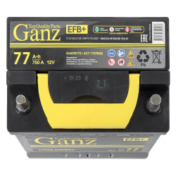 Аккумулятор GANZ EFB 77 А/ч обратный R+ 278x175x190 L3 EN 750 А