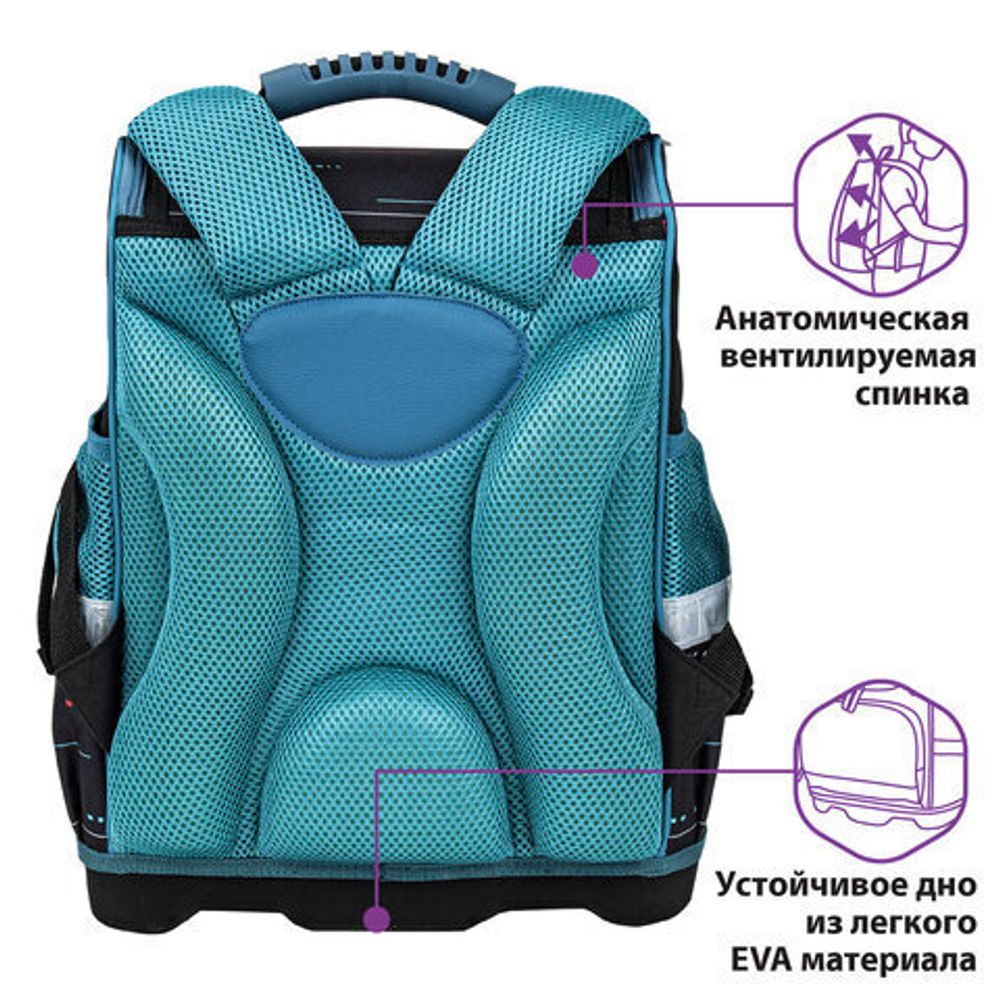 Ранец ЮНЛАНДИЯ WISE для начальной школы, "Glitched reality", 270589