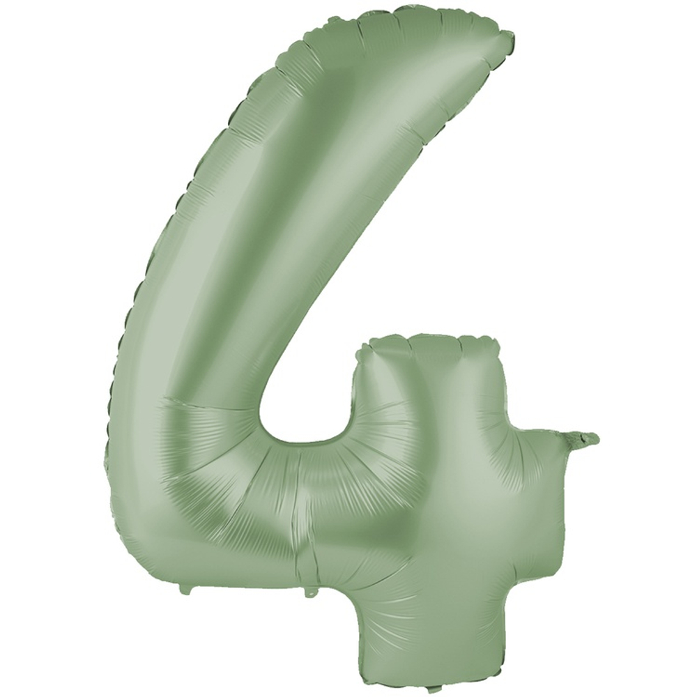 Фольгированные цифры, сатин, в оливковом цвете, 102 см