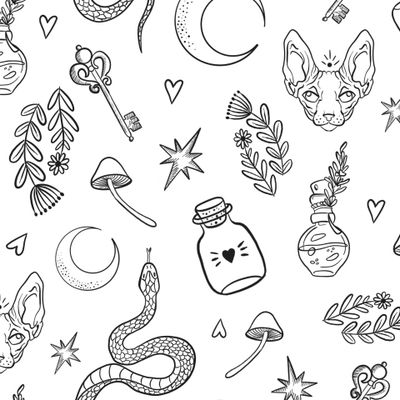 Tattoo cat white