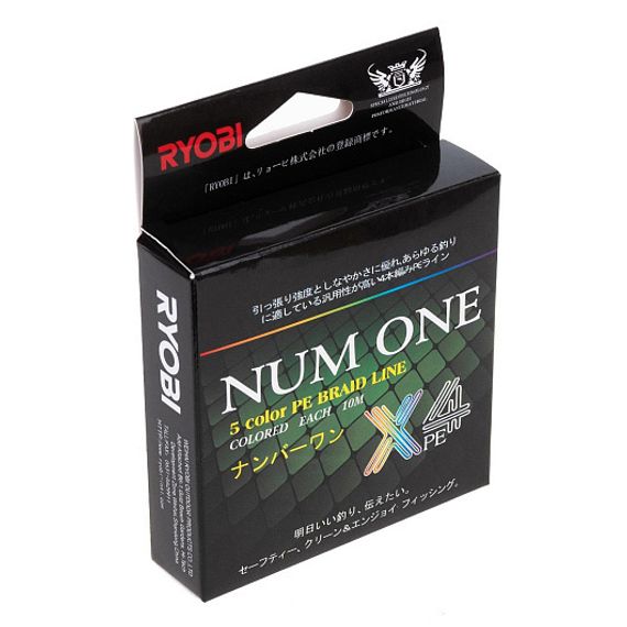 Шнур NUM ONE PE4X-100M 5.0#/0,370 mm Multi Colour Ryobi