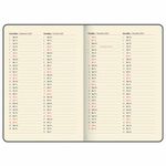 Еженедельник датированный 2025, БОЛЬШОЙ ФОРМАТ, 210х297 мм, А4, BRAUBERG "Comodo", под кожу, коричневый, 115942