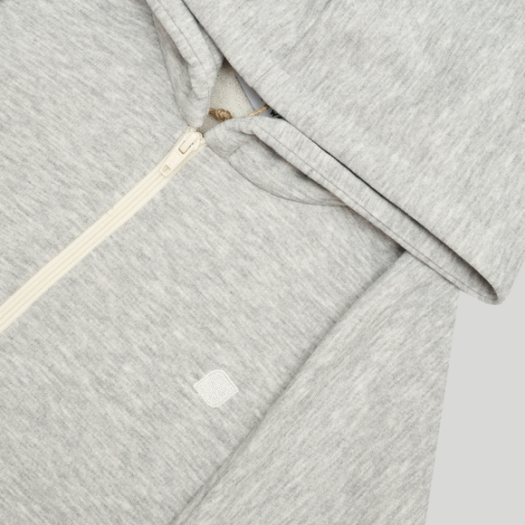 Zip-Up Hoodie Ragged LOGO Melange