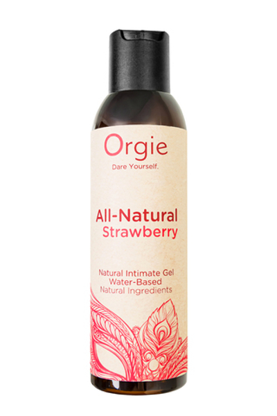 Интимный гель Orgie ALL - NATURAL STRAWBERRY на водной основе, 150 мл