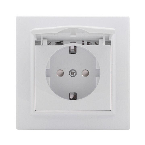 Розетка Brite с заземлением, защ. шторки 16А черный Иек РС14-1-0-БрЧ