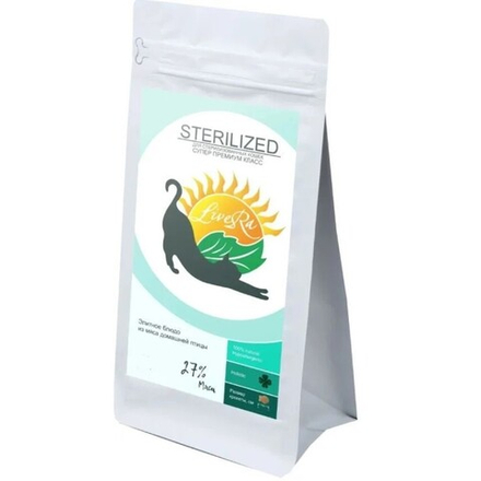Сухой корм LIVERA Sterilised для стерилизованных кошек, мясо домашней птицы - 0,7 кг