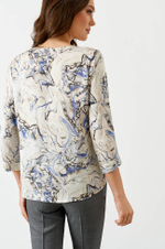 22754 Блузка женская (молочно-серый принт)
