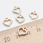 Подвеска Сердце, цвет золото, размер 9*10 мм, цена за 1 шт