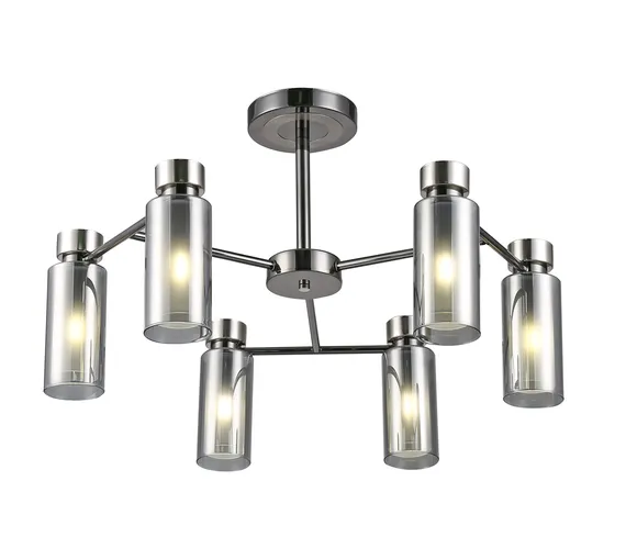 74338/6 PEARL BLACK+SAND NICKEL (1) Люстра (RL)