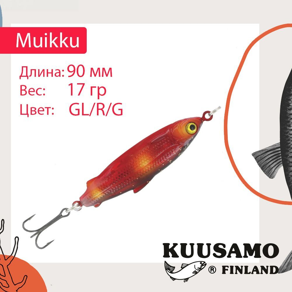 Блесна для рыбалки Muikku 90 мм колебалка 17 г