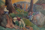 Григорьев Николай Михайлович (1880-1943) Привал всадников, вторая половина 1910-х годов