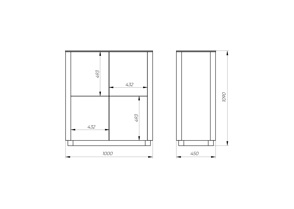 Шкаф Tammi 4 двери (светло-серый)