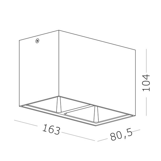 ST168.502.02 Светильник потолочный Белый GU10 2*50W IP20 L82,5xW165xH104 220V Без ламп Накладные светильники