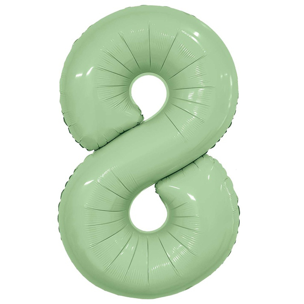 Шар фольгированный Цифра 8 101 см (Зеленый)