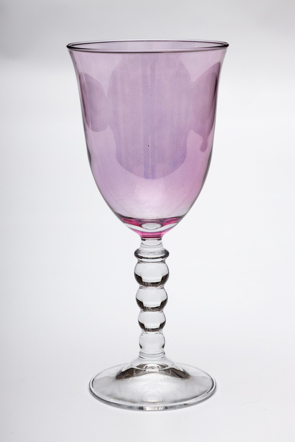 Бокал для вина PERLE PINK, розовый, хрустальное стекло, H 17,5 Cre Art