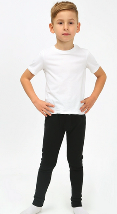 Кальсоны для мальчиков Рибана с начесом "Платон-1" р.104, Чёрный (Ивашка)