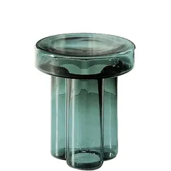 Журнальный столик Soda М, Ø38х47 см, зеленое стекло
