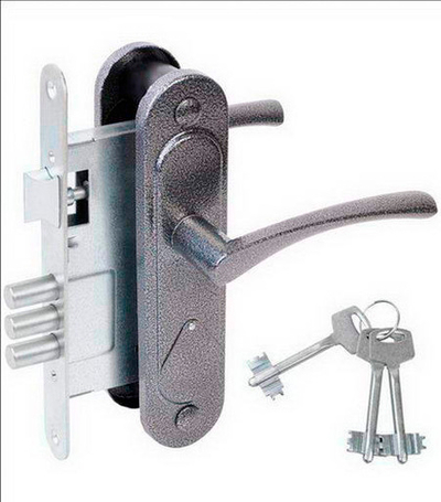 Замок Димитровград врезной "Зенит" ЗВ9.1-01 (Омега) сувальд с руч. серебро