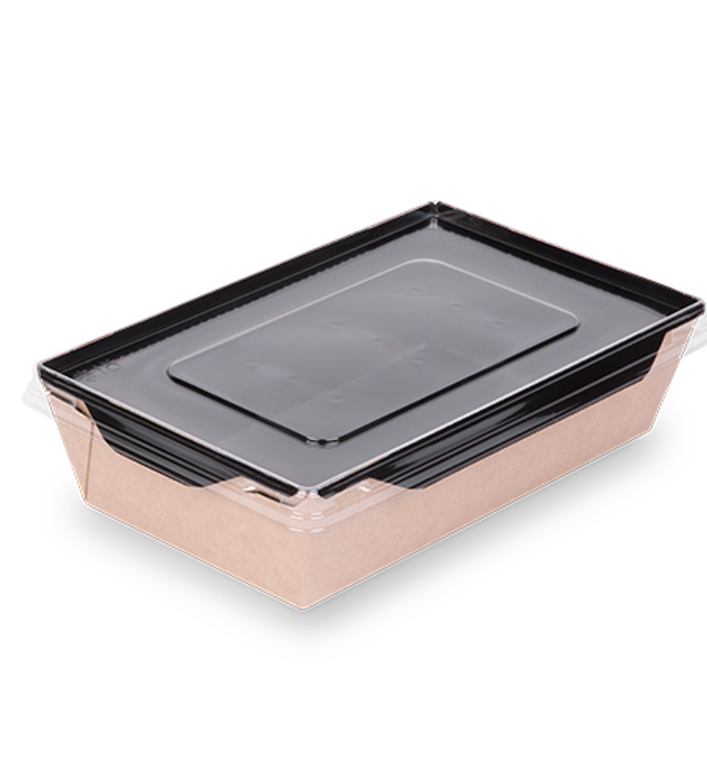 OSQ Упаковка OpSalad 800 BLACK EDITION (ЧЕРНОЕ ДНО) БЕЗ КРЫШКИ (1/50/400)