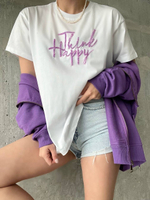 Футболка Clever Fashion 0018 Think Happy, белый 012