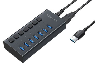 USB Концентратор HARPER HUB-07MB Black