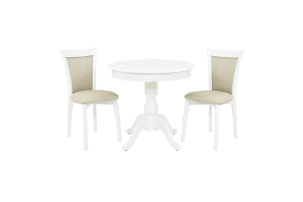 Обеденная группа Аврора Тулон 2 белый, Атина (100363, 101884)