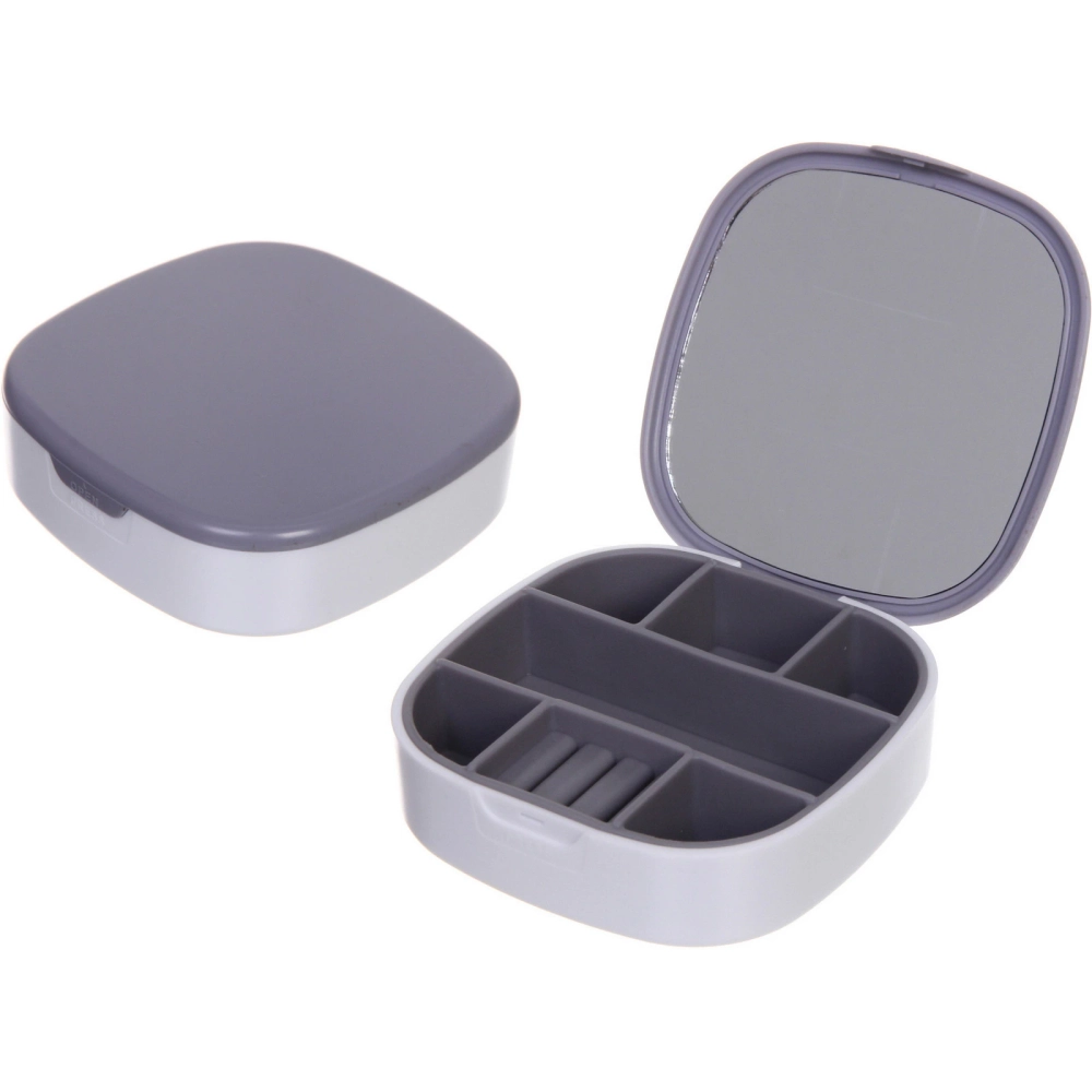 Органайзер для хранения с зеркалом «ТАРТОНА», цвет серый, 10*3см (упаковка коробка)