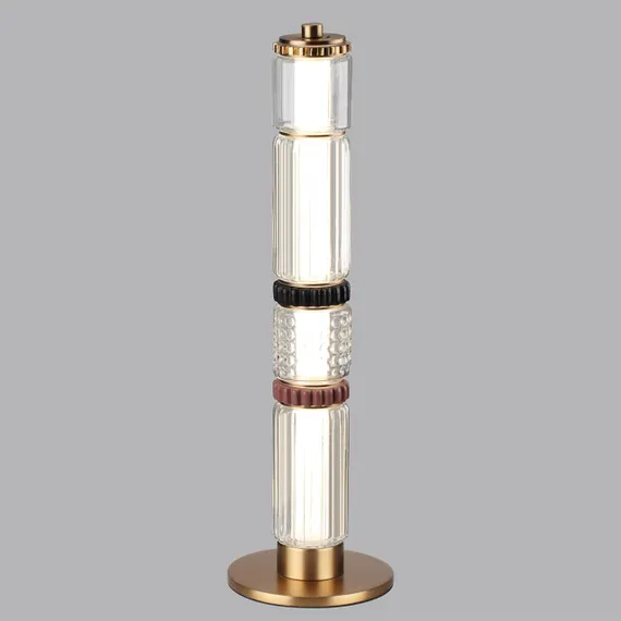 5455/15TL L-VISION ODL_EX26 043 сатин.латунь/терракот/черный Настольная лампа LED 15W 4000K COLLIER