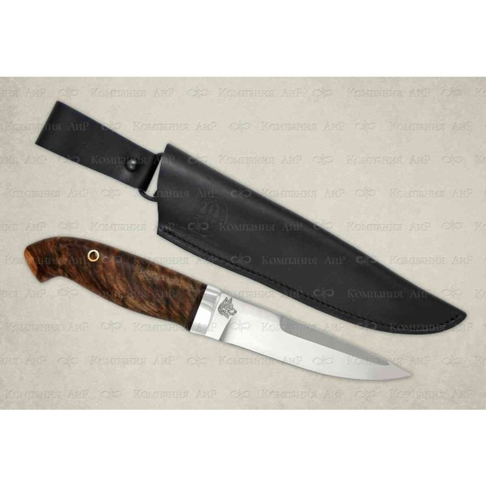 Нож АиР Хаски 95х18 орех