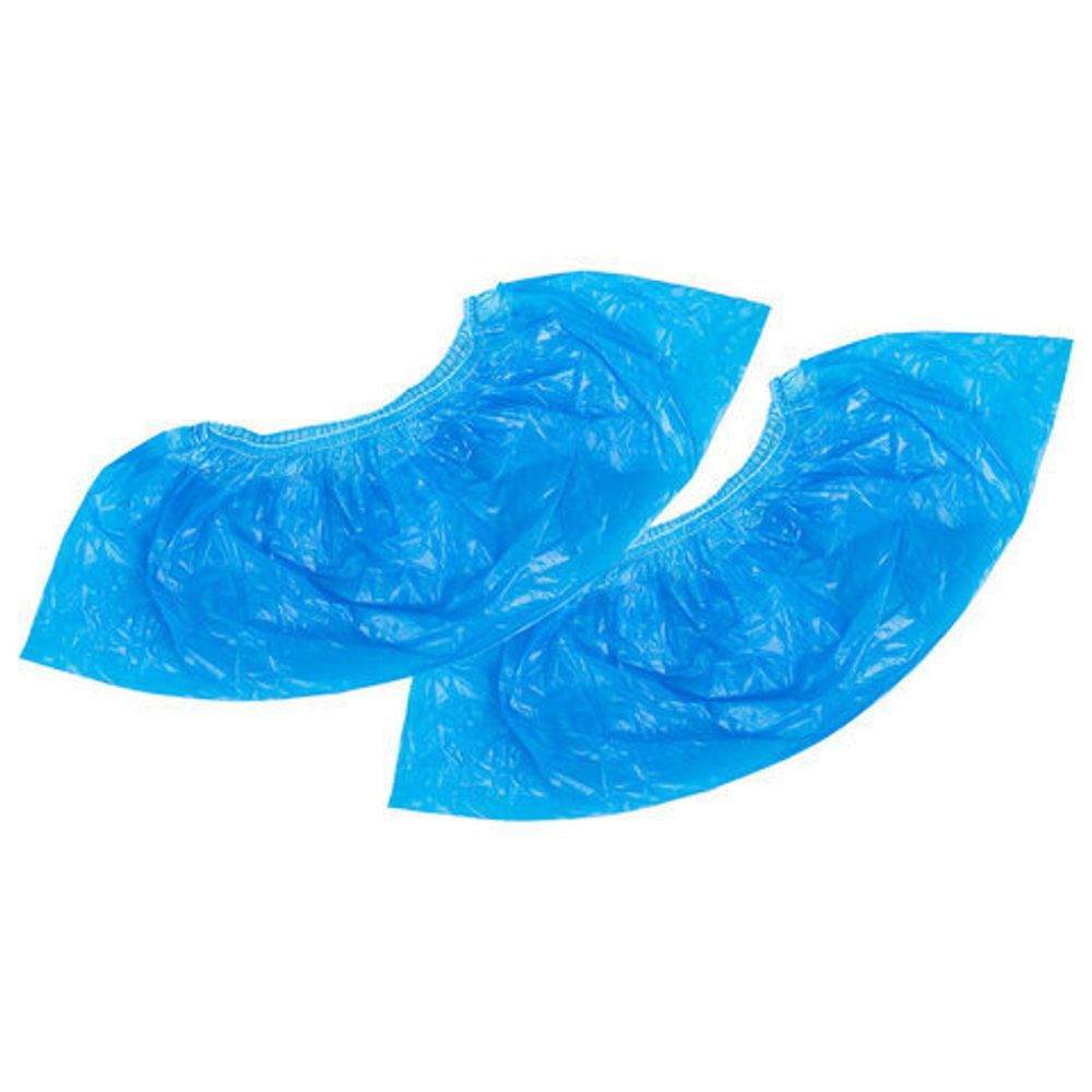 Бахилы двухслойные КОМПЛЕКТ 600 штук (300 пар) STRONG ПРОЧНЫЕ, размер 40х14 см, 100 мкм, 10 г, ELEGREEN