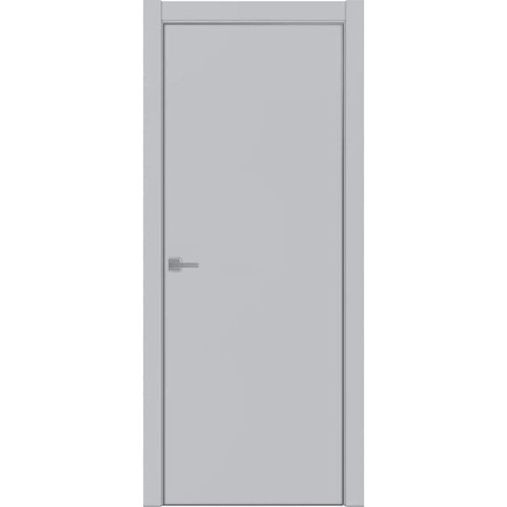 Фото межкомнатной двери экошпон Uberture Tamburat 4101 манхеттен кромка алюминиевая матовая глухая
